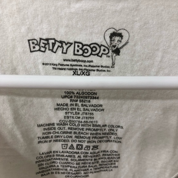 Vintage Betty Boop Juniors Tee shirt - Picture 4 of 4